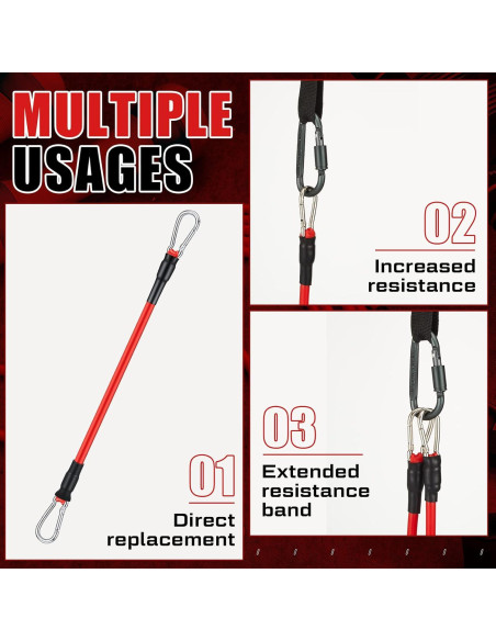 Liliful Bandas de Resistencia 8 Piezas para Ejercicio Rojo Liliful Bandas de Resistencia 8 Piezas para Ejercicio Rojo
