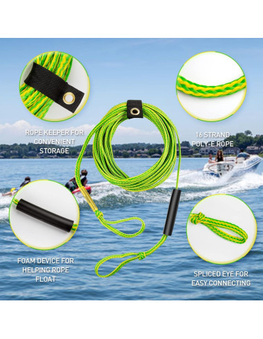 Cuerda de Remolque Botepon 18.29m para Tubing 1-2 Pasajeros