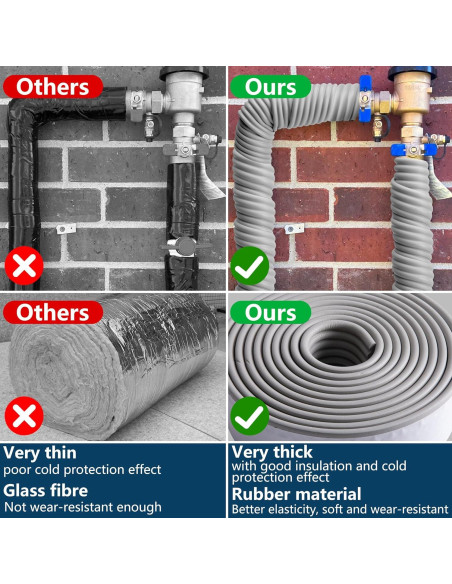 Cinta de Aislamiento para Tuberías de Agua 5m x 8cm NBR Gris Cinta de Aislamiento para Tuberías de Agua 5m x 8cm NBR Gris