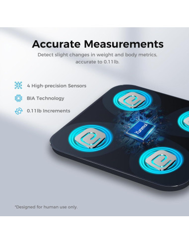 Báscula Inteligente Yunmai Pro - 13 Métricas, Bluetooth, 181kg