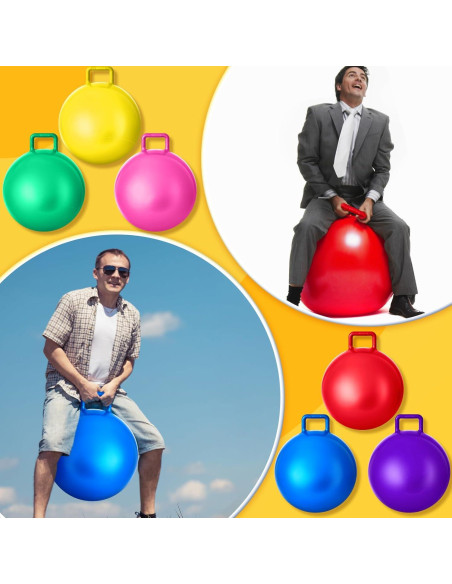 Pelotas Saltarinas 9 Piezas Meooeck 74 cm Multicolor con Bomba