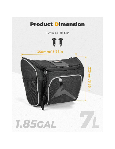 Bolsa de Almacenamiento KEMIMOTO 7 Litros para UTV Bolsa de Almacenamiento KEMIMOTO 7 Litros para UTV