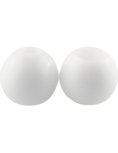 15 Bolas de Fin de Cuerda Bungee JCBIZ 27mm Plástico Blanco 2