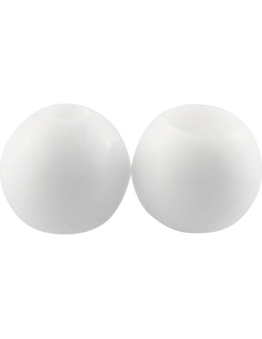 15 Bolas de Fin de Cuerda Bungee JCBIZ 27mm Plástico Blanco