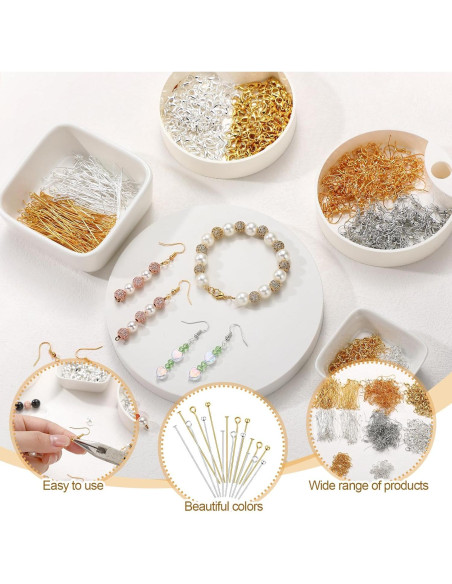 Kit de Suministros para Hacer Joyería HyDren 2600 Piezas Kit de Suministros para Hacer Joyería HyDren 2600 Piezas