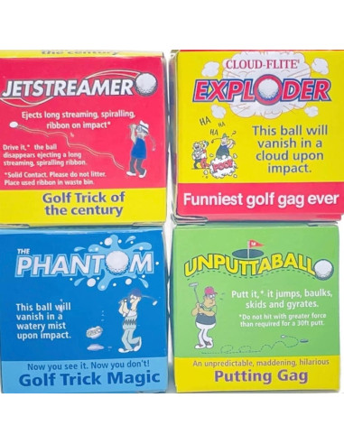 Pelotas de Golf de Broma Trick Golfball - Paquete de 4