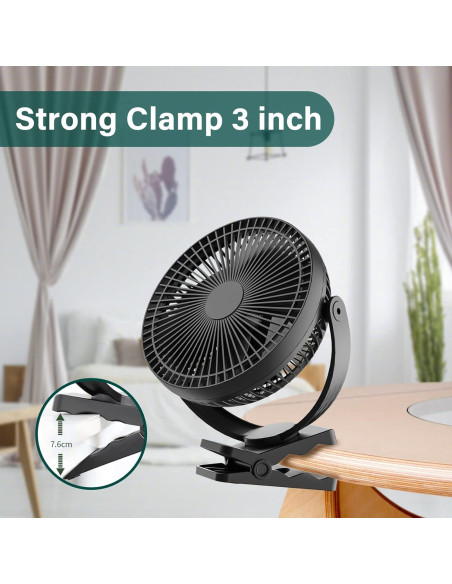 Ventilador Clip Portátil Sukadar TF-29 8" 4 Velocidades Ventilador Clip Portátil Sukadar TF-29 8" 4 Velocidades