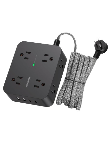Regleta de Sobretensión HANYCONY 8 Salidas 4 USB 5 Pies Regleta de Sobretensión HANYCONY 8 Salidas 4 USB 5 Pies