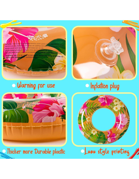 Conjunto de Flotadores de Piscina 90shine Luau 7PCS Multicolor Conjunto de Flotadores de Piscina 90shine Luau 7PCS Multicolor