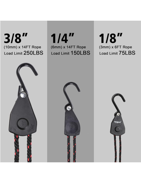 Correa de Amarre Ayaport 1.83m 4 Unidades Nylon Negro Correa de Amarre Ayaport 1.83m 4 Unidades Nylon Negro