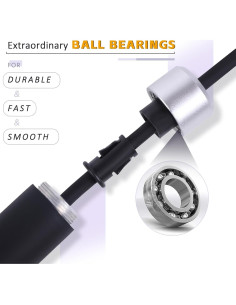 Cuerda de Salto Ajustable Ongfuwu con Peso 0.23 kg para Fitness 2