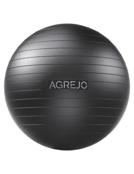 Bola de Yoga Inflable AGREJO 65cm Antideslizante PVC Negro Bola de Yoga Inflable AGREJO 65cm Antideslizante PVC Negro