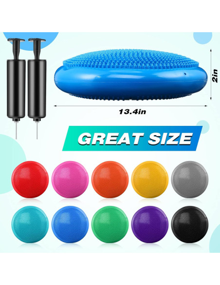 Cojines de Inestabilidad Leitee 10 Pcs con Bomba para Ejercicio Cojines de Inestabilidad Leitee 10 Pcs con Bomba para Ejercicio