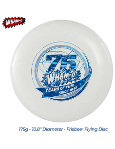 Frisbee Wham-O 75 Aniversario 175g Disco Volador 27.4 cm 2