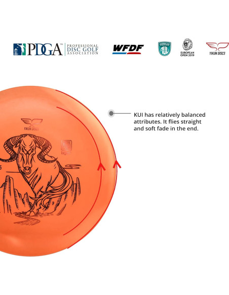 Disco de Golf Yikun Midrange 165g Naranja Aprobado PDGA Disco de Golf Yikun Midrange 165g Naranja Aprobado PDGA