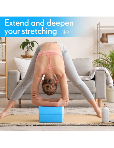 Paquete de 4 Bloques de Yoga Antideslizantes RoundFunny
