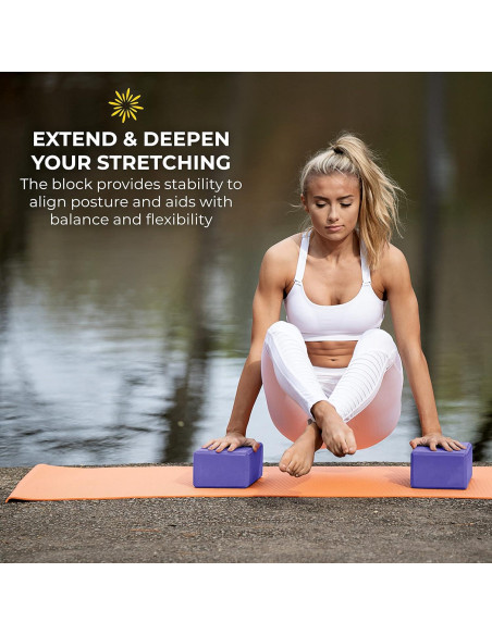 Bloques de Yoga Sunshine 10 Pack EVA 10.16 cm Soporte Estable Bloques de Yoga Sunshine 10 Pack EVA 10.16 cm Soporte Estable