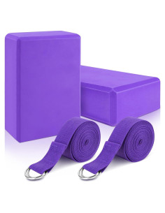 Juego de Bloques de Yoga RETON 2 Piezas Morados EVA Antideslizante