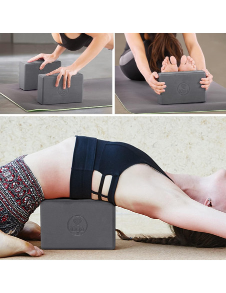 Bloques de Yoga IUGA 2 Paquete con Correa Antideslizante 23x15x8cm Bloques de Yoga IUGA 2 Paquete con Correa Antideslizante 23x15x8cm