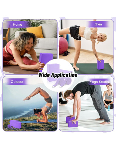 Juego de Bloques de Yoga RETON 2 Piezas Morados EVA Antideslizante