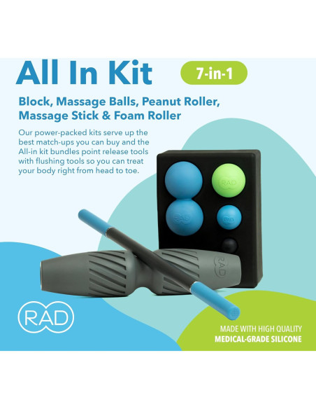 Kit de Liberación Miofascial RAD 7 en 1 - Masaje y Recuperación Kit de Liberación Miofascial RAD 7 en 1 - Masaje y Recuperación