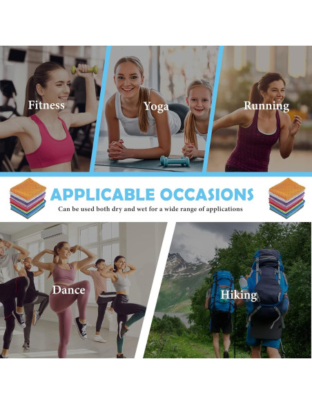 Paquete de 12 toallas de enfriamiento Hosuly 81x30 cm Paquete de 12 toallas de enfriamiento Hosuly 81x30 cm