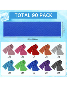 Toallas Enfriadoras Redbaker 90 Unidades Microfibra 101.6x30.5cm 2