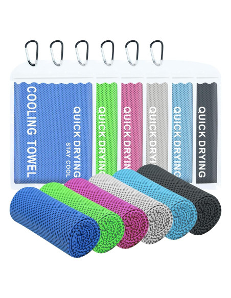 Paquete de 6 Toallas Enfriadoras CYCLXY 100x30cm Microfibra Paquete de 6 Toallas Enfriadoras CYCLXY 100x30cm Microfibra