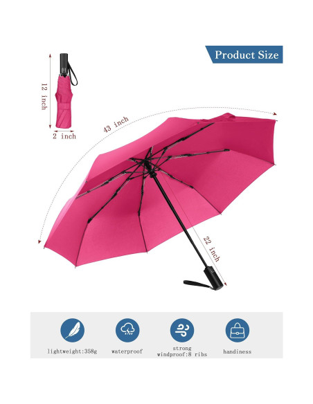 Paraguas Plegable POKIXY Automático Impermeable 30 cm Paraguas Plegable POKIXY Automático Impermeable 30 cm