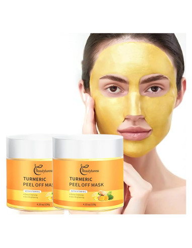 Mascarilla Facial Peel Off Beautyturess Vitamina C y Cúrcuma 2 Pcs