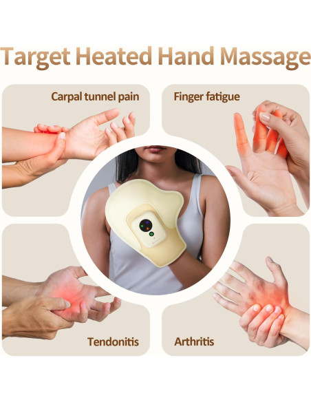 Masajeador de Mano Comfytemp Inalámbrico con Calor y Compresión Masajeador de Mano Comfytemp Inalámbrico con Calor y Compresión