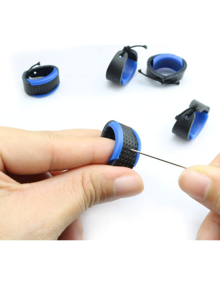 Protector de Dedos de Cuero NX Garden 5 Piezas Azul Protector de Dedos de Cuero NX Garden 5 Piezas Azul