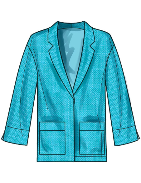 Kit de Patrón de Costura Simplicity para Chaqueta Dama Tallas 16-24 Kit de Patrón de Costura Simplicity para Chaqueta Dama Tallas 16-24