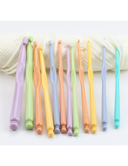 Juego de Ganchos de Crochet 12 pcs QLRFFLJOY 2.0mm a 10.0mm Juego de Ganchos de Crochet 12 pcs QLRFFLJOY 2.0mm a 10.0mm