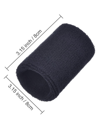 Muñequera Absorbente Willbond 6 Pcs para Deportes 8x8 cm