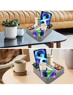 Soporte y bandeja organizadora Heavyrain - Silicona gris 2