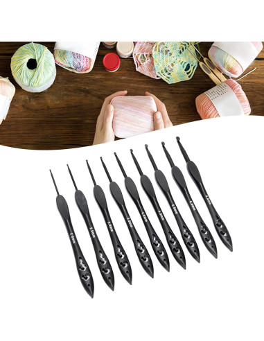 Juego de Ganchillos Estink 9 Piezas Aluminio 2.0-6.0mm Ergonómico