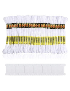 Hilo de Bordado Pllieay 24 Madejas Blanco 8m con 12 Bobinas