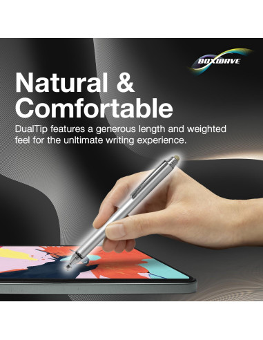 Bolígrafo Stylus BoxWave Doble Punta Capacitivo - Plata