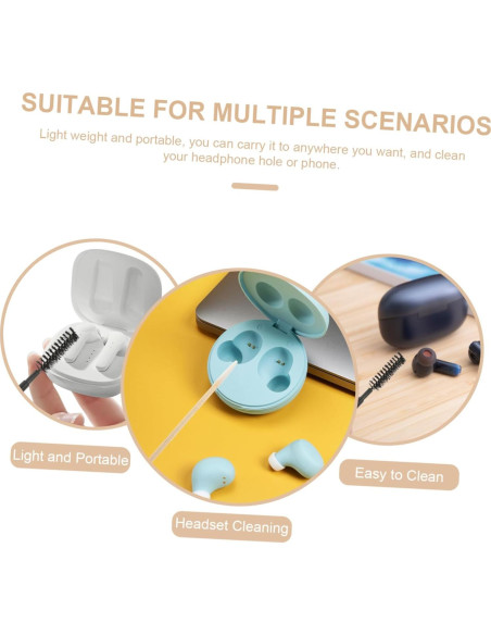 Juego de limpieza de auriculares 6 piezas Tofficu portátil Juego de limpieza de auriculares 6 piezas Tofficu portátil