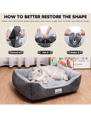 Cama Pequeña para Perros y Gatos Baodan - Suave y Antideslizante