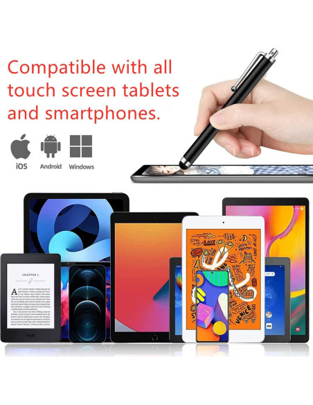 Paquete de 3 Lápices Stylus ANRANK SP3115AK para Pantallas Táctiles Paquete de 3 Lápices Stylus ANRANK SP3115AK para Pantallas Táctiles