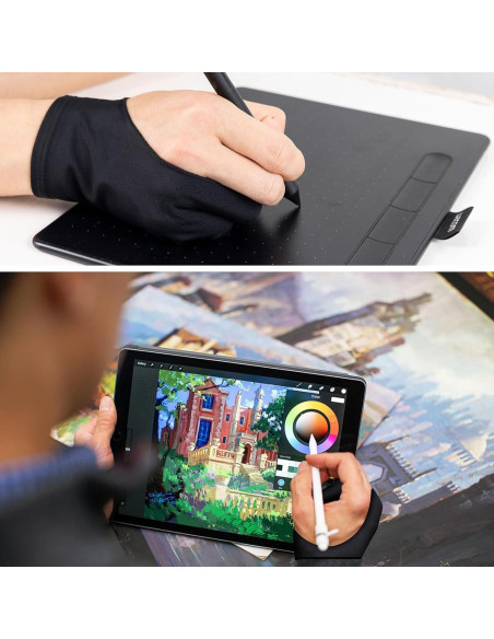 Guantes de Dibujo Falling in Art 5 Pack para Artistas M Negro Guantes de Dibujo Falling in Art 5 Pack para Artistas M Negro