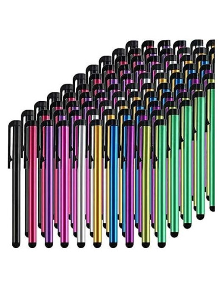 Bolígrafos Stylus Universales Metálicos Multicolor - 100 Unidades Bolígrafos Stylus Universales Metálicos Multicolor - 100 Unidades