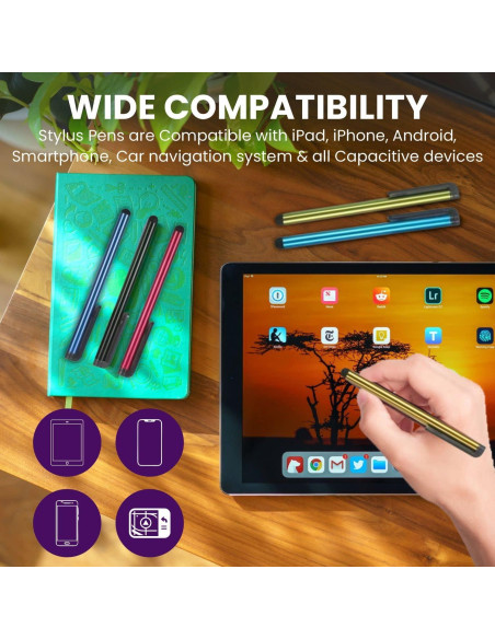 Bolígrafos Stylus Universales Metálicos Multicolor - 100 Unidades Bolígrafos Stylus Universales Metálicos Multicolor - 100 Unidades