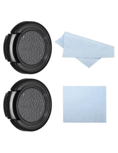 Tapa de Lente PATIKIL 28mm con Paños de Limpieza - 2 Piezas