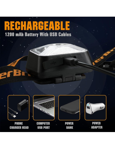 Linterna Frontal Recargable EverBrite LED 250 Lúmenes 2 Pzs