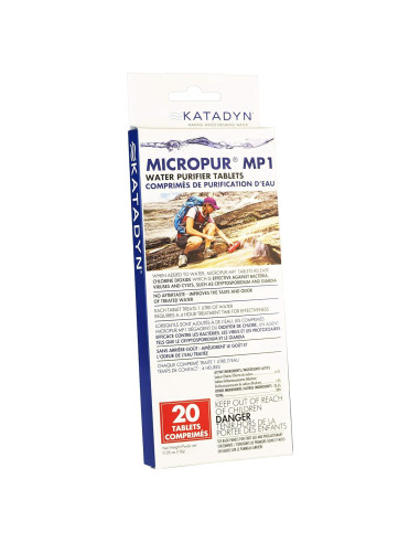 Tabletas Purificadoras Katadyn MP1 (20 tabletas, 1L cada una)