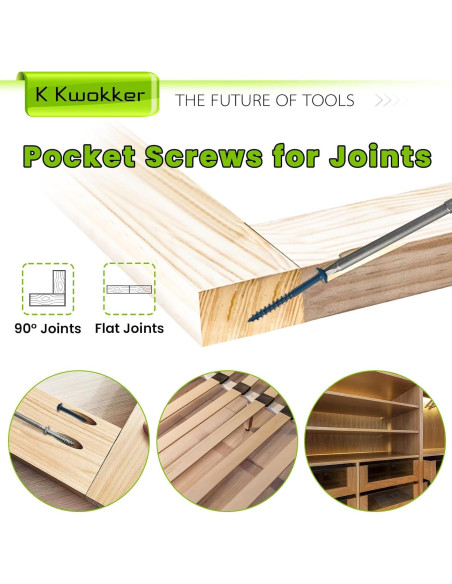 Kit de Tornillos de Agujero de bolsillo K Kwokker 670 Pcs Kit de Tornillos de Agujero de bolsillo K Kwokker 670 Pcs