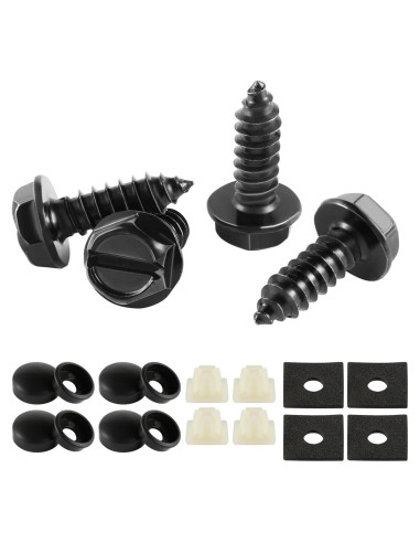 Tornillos para Placas de Licencia LivTee Acero Inoxidable 4 Pcs